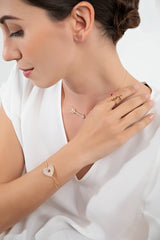 Falling in Love, Alphabet Diamonds Heart Bangle in letter A