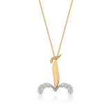 Bow Wave Necklace in letter "أ"