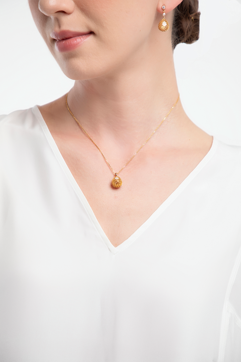 Honey Comb Blooms Hive necklace