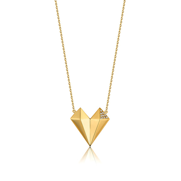 Bow Bond heart necklace L