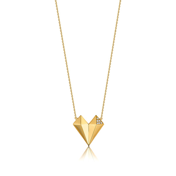 Bow Bond heart necklace S