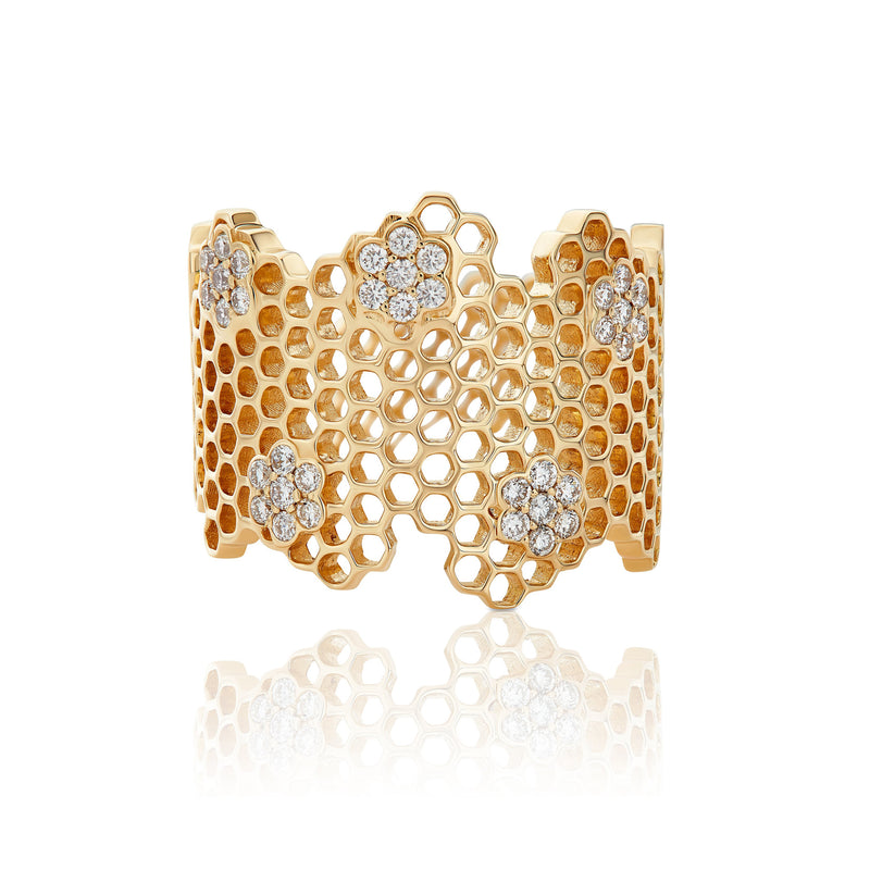 Honey Comb Blooms Harmony Ring