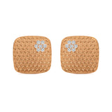 Honey Comb Blooms Rose Gold infusion earrings