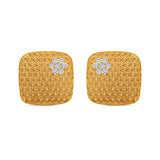 Honey Comb Blooms Yellow Gold infusion earrings