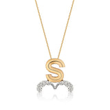 Bow wave necklace in letter S