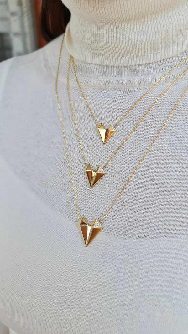 Bow Bond heart necklace S