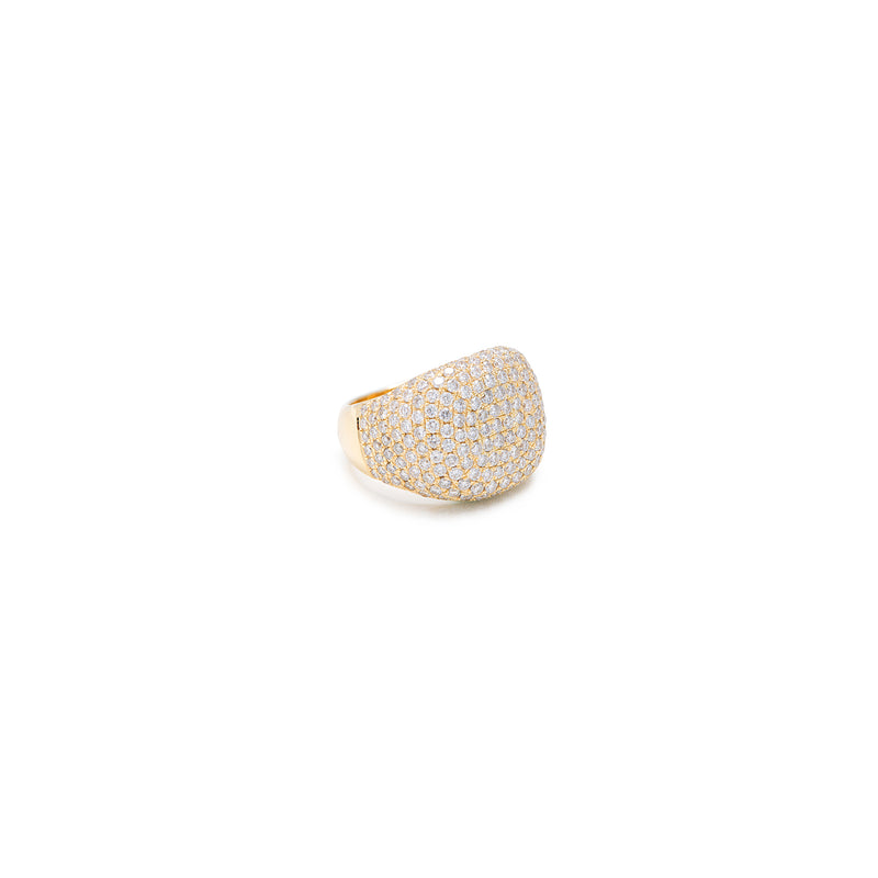 Unique Edition Yellow Gold, Diamonds Classic Glamour Ring